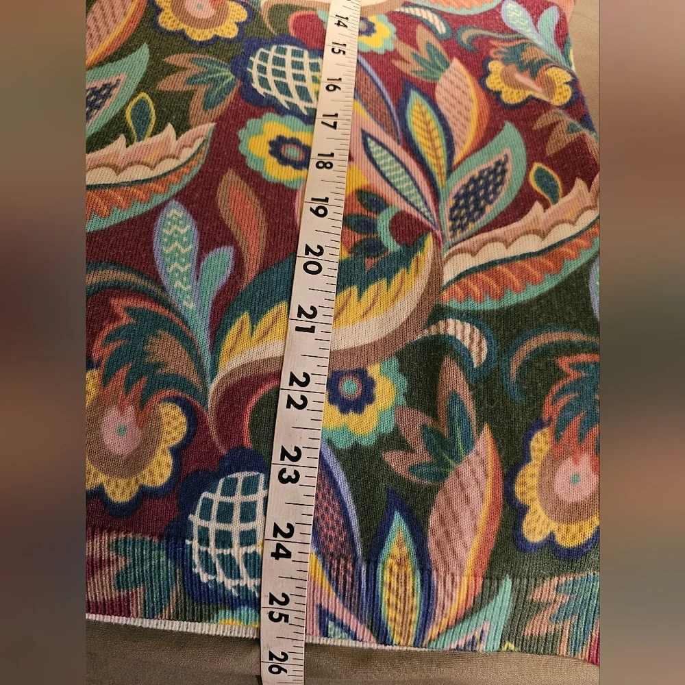 Women's Size L Talbot's  Colorful Patterned Long Sleeve Sweater SOFT - Picture 9 of 13